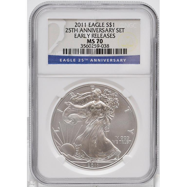 Graded 2011 Silver Walking Liberty One Dollar Coin (1 of 2)