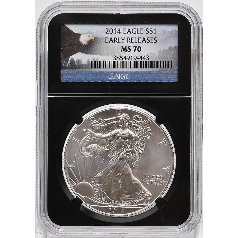 Graded 2014 Silver Walking Liberty One Dollar Coin (1 of 2)