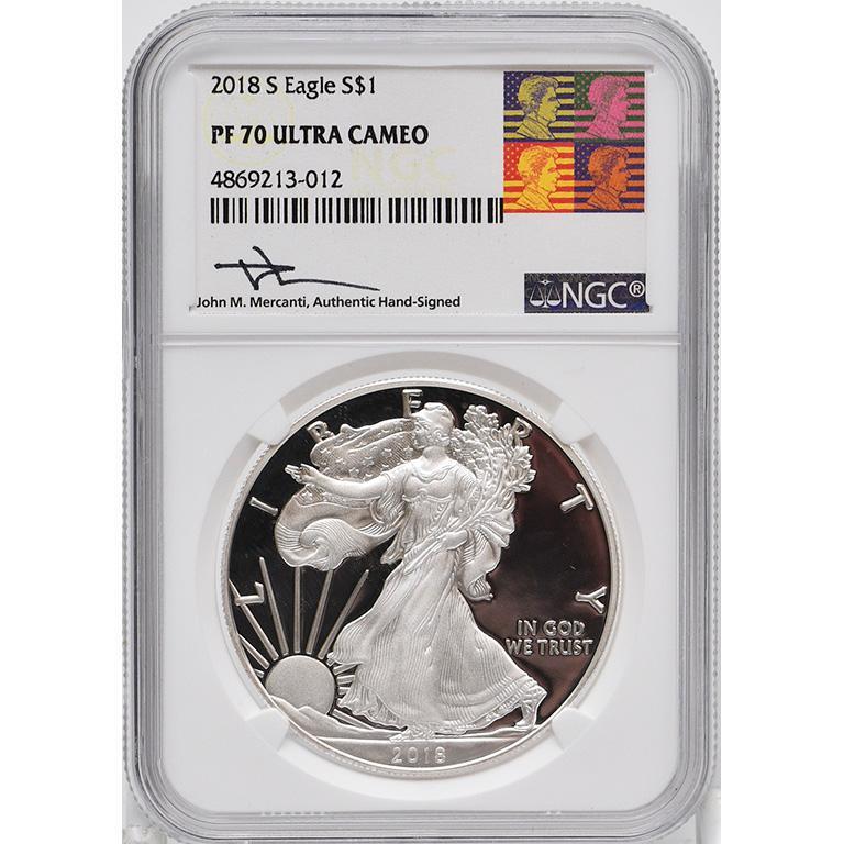 Graded 2018 Silver Walking Liberty One Dollar Coin (1 of 2)