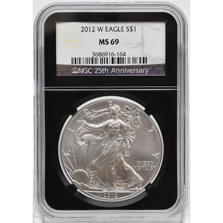 Graded 2012 Silver Walking Liberty One Dollar Coin (1 of 2)