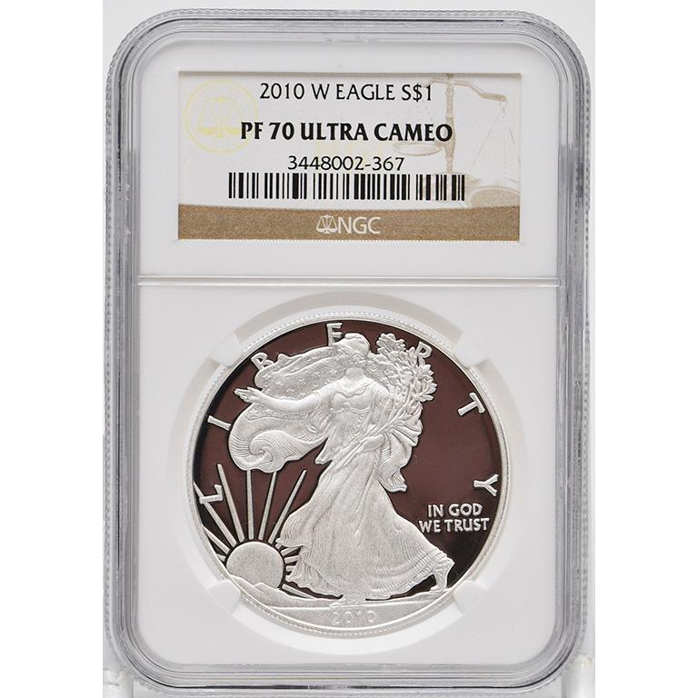 Graded 2010 Silver Walking Liberty One Dollar Coin (1 of 2)