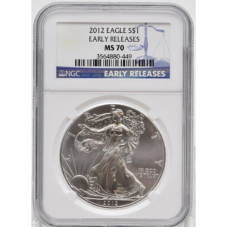 Graded 2012 Silver Walking Liberty One Dollar Coin (1 of 2)