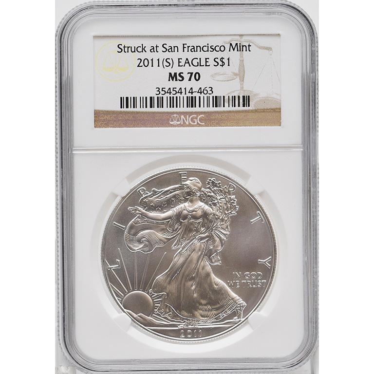 Graded 2011 Silver Walking Liberty One Dollar Coin (1 of 2)