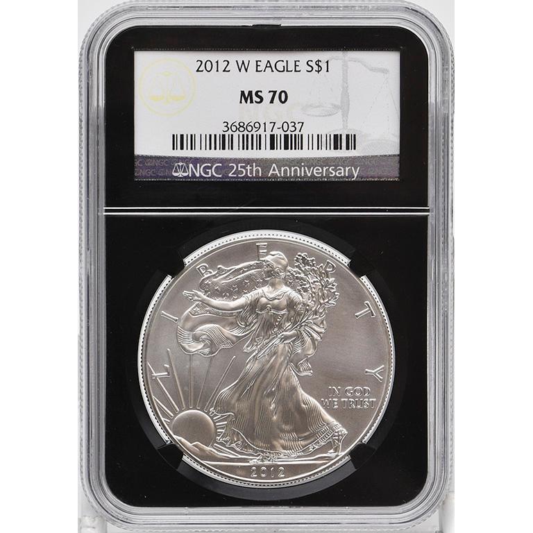 Graded 2012 Silver Walking Liberty One Dollar Coin (1 of 2)