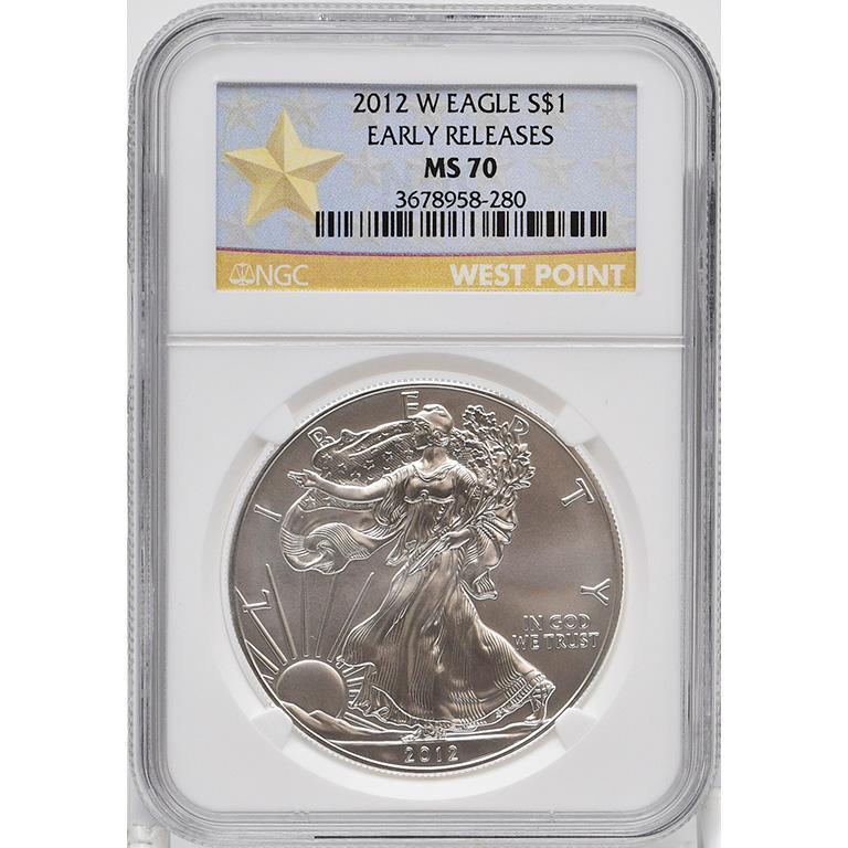 Graded 2012 Silver Walking Liberty One Dollar Coin (1 of 2)