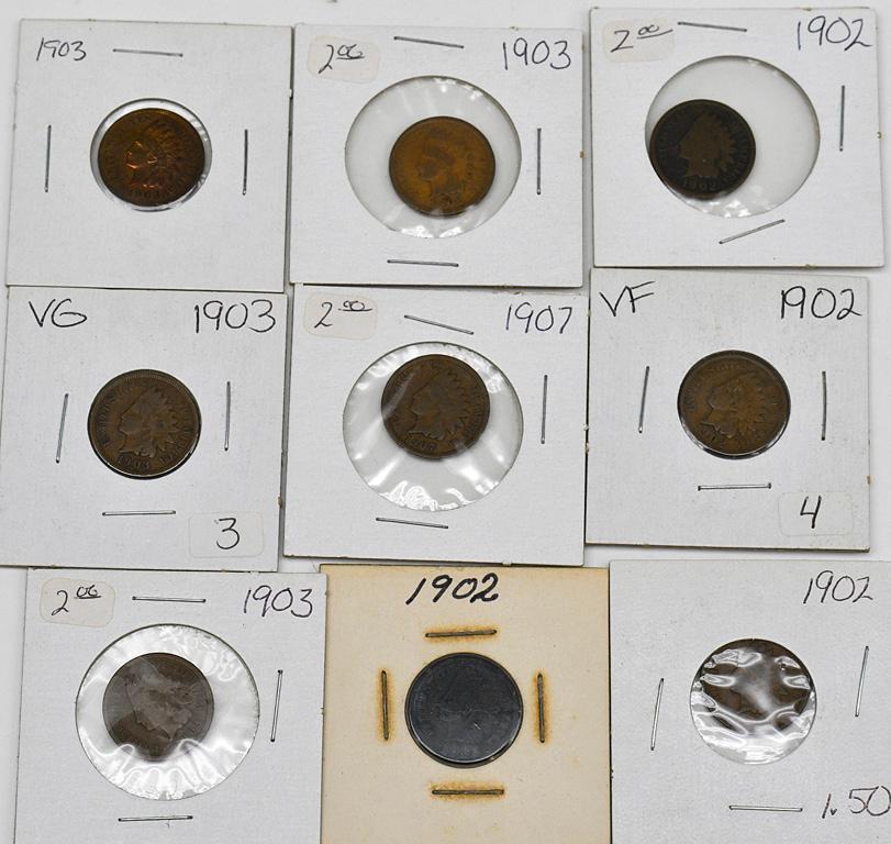 Large Group of Indian Head Pennies Various Years (1 of 2)