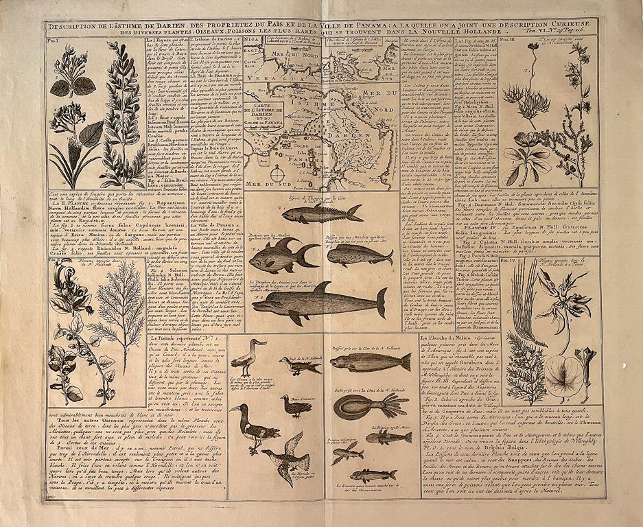 Antique Western World Map From Dampier's Explorations (1 of 1)