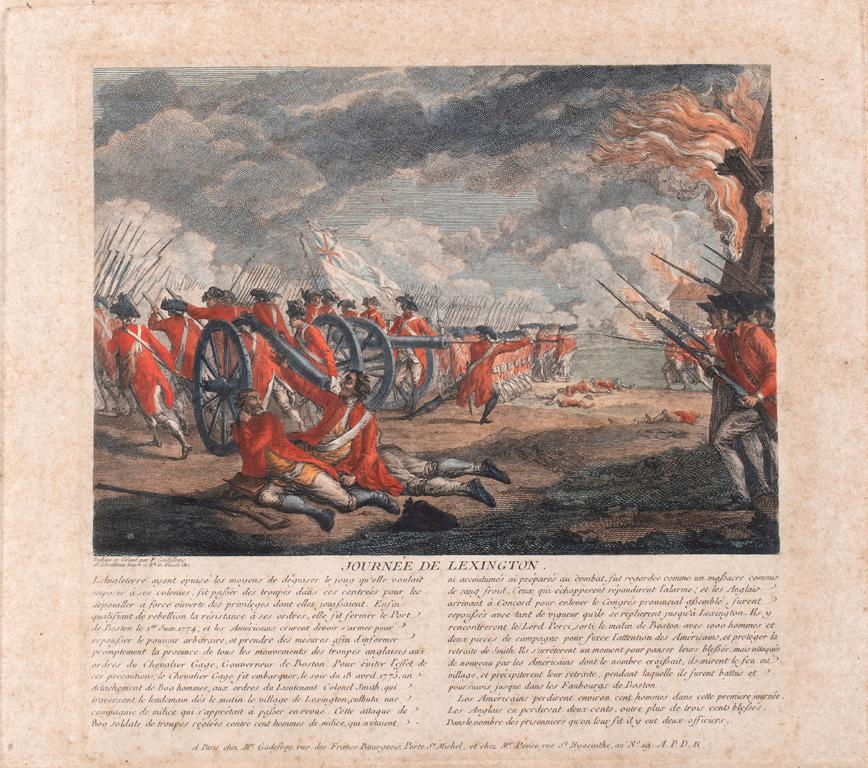 F. Godfroy Engraving of Journee De Lexington (1 of 2)