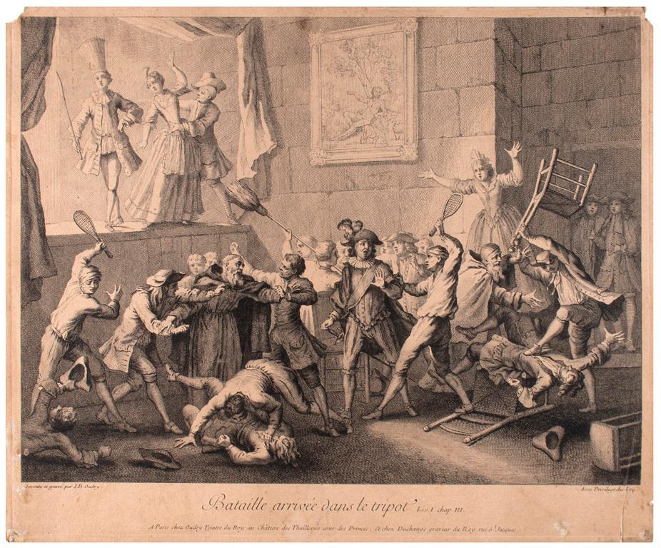 Copper Engraving by Jean Baptiste Oudry (French, 1686-1755) (1 of 2)