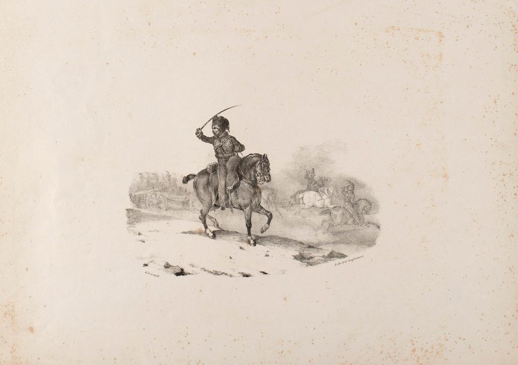 Russian Officer Lithograph by Theodore Gericault (French 1791-1824) (1 of 2)