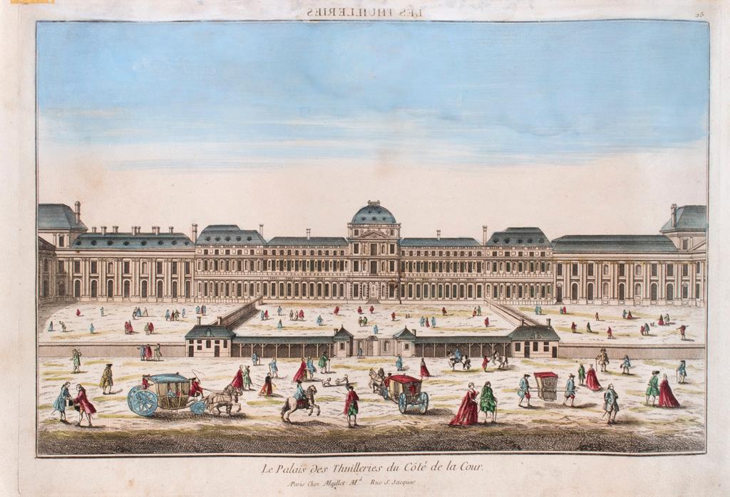 Group of 3 18th Century Vues d'Optique of French Palaces and Chateaus (1 of 3)