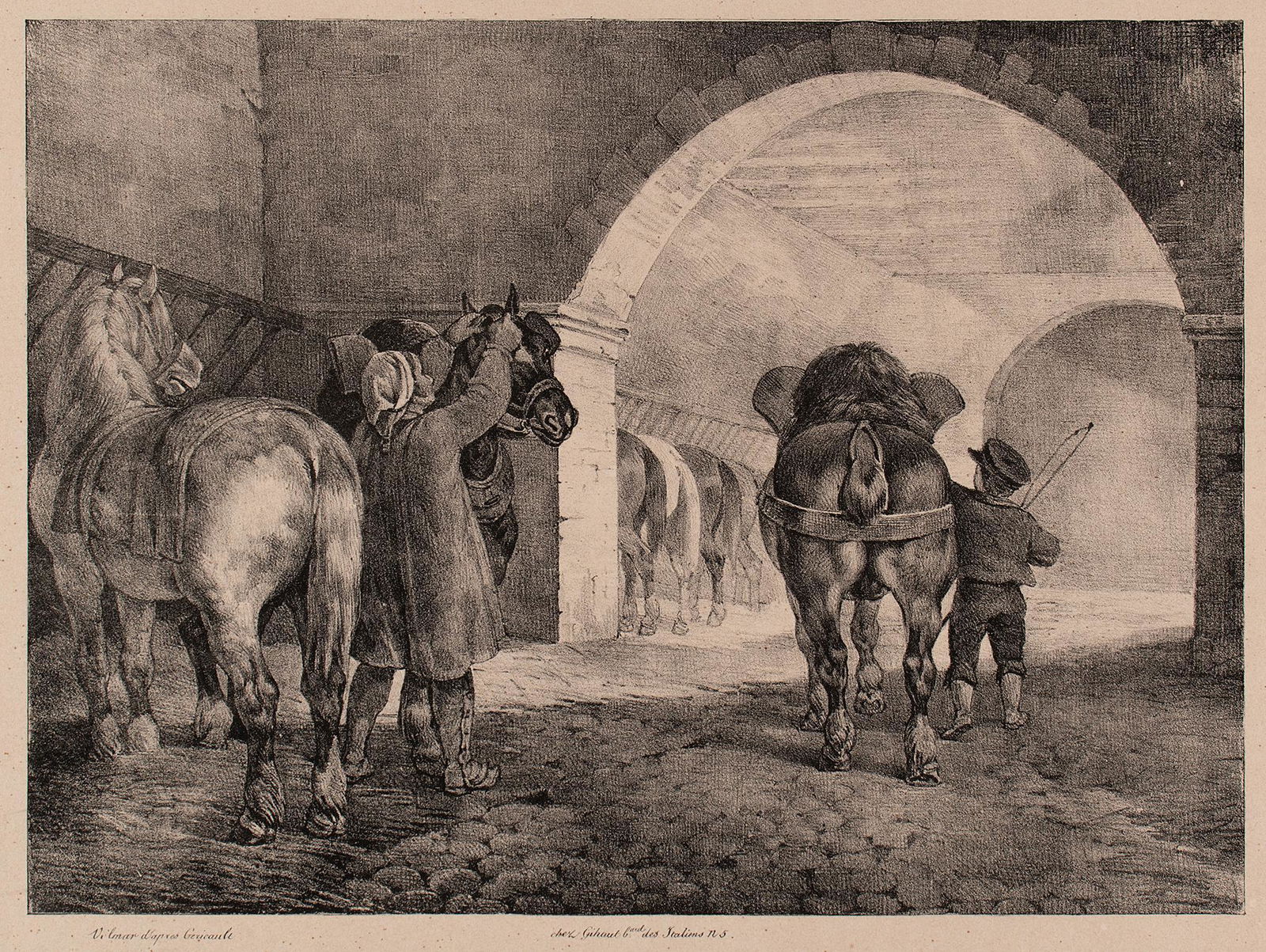 An Equestrian Lithograph by Theodore Gericault (French, 1791-1824) (1 of 3)
