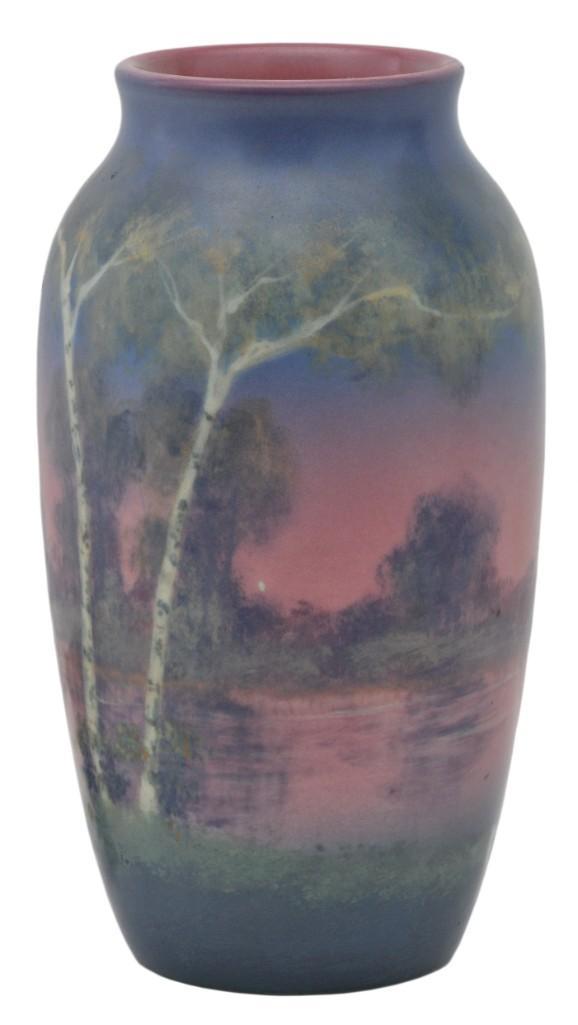 An E.T. Hurley Scenic Vellum Rookwood Pottery Vase (1 of 5)