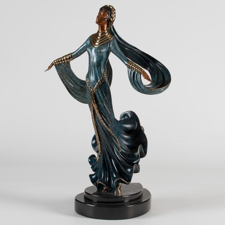 A Cold Painted Bronze Ecstacy by Erte (Romain de Tirtoff) (1 of 5)