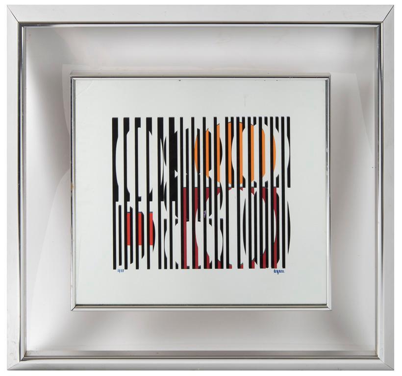 Color Serigraph on Glass by Yaacov Agam (1 of 2)