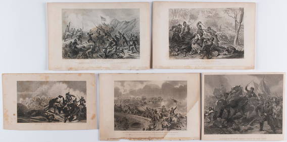 Civil War Battle Scenes engraving on paper B. Wright Smith, H.B. Hall, V. Balch, Thomas Nast, Alonzo (1 of 8)
