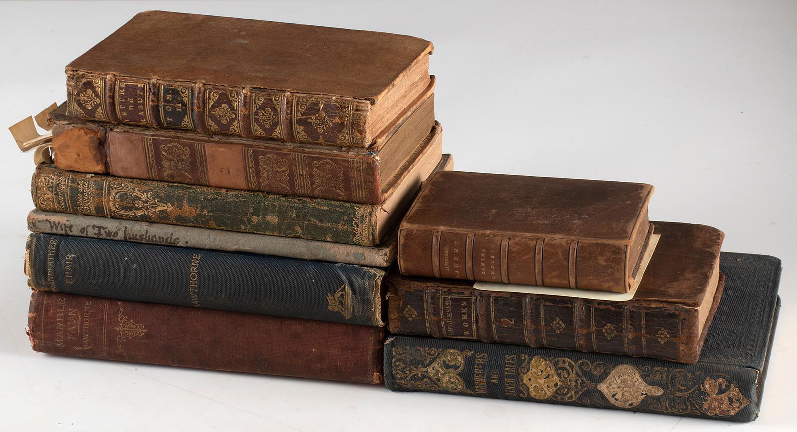 Shakespeare's works, wonders and other tales, grandfather chair, wife of two husbands letter de (1 of 4)