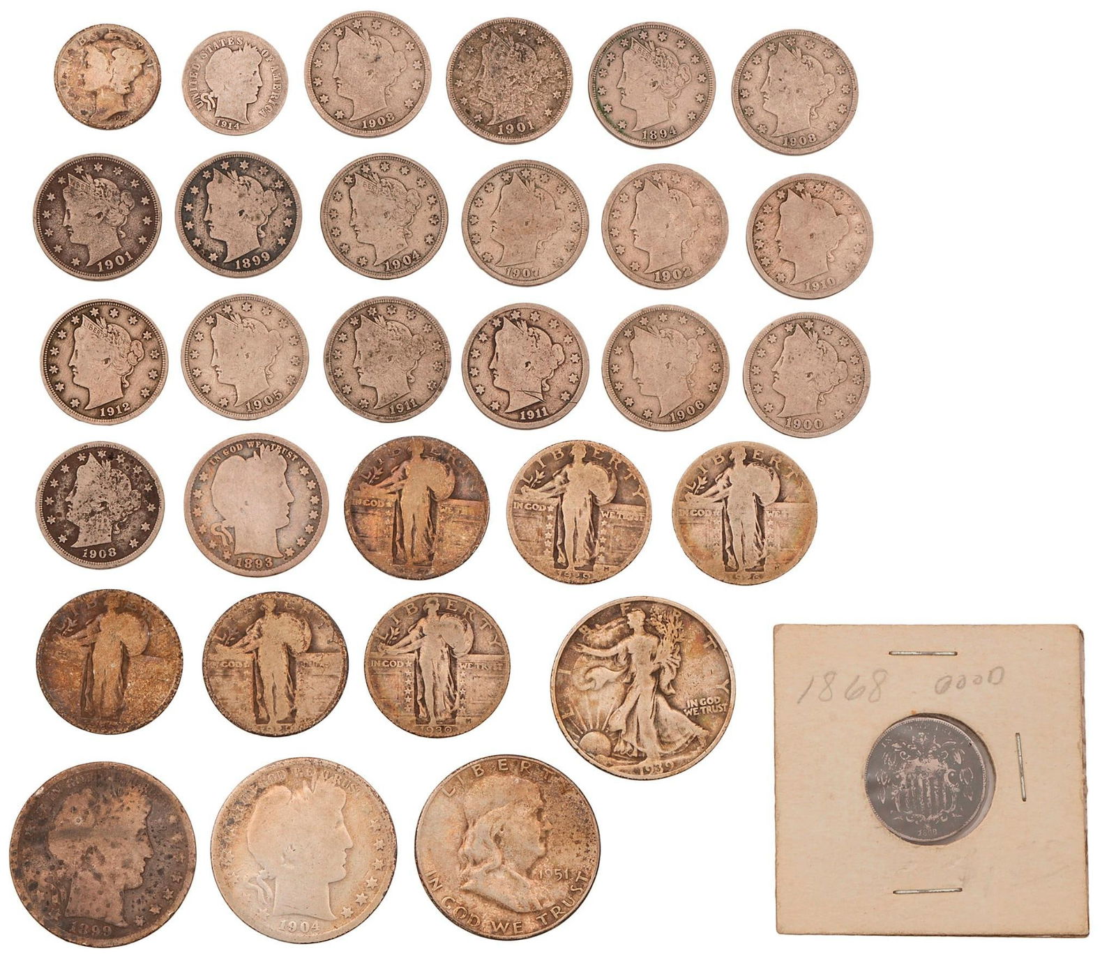 A Group of Late 19th & Early 20th Century United States Coins (1 of 2)