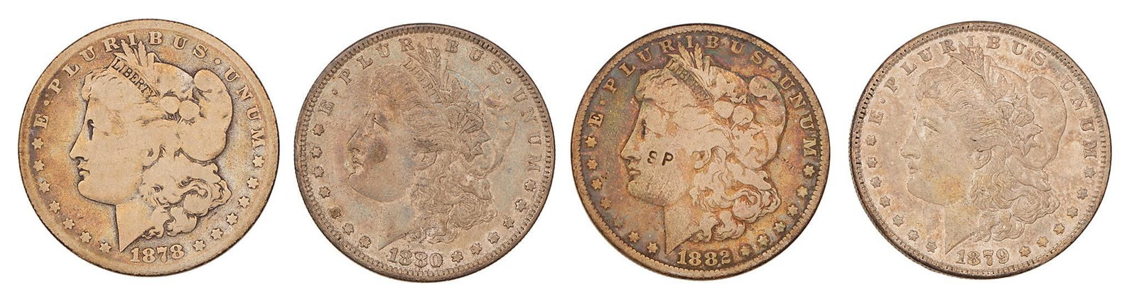 A Group of United States Morgan Silver Dollar Coins (1 of 2)