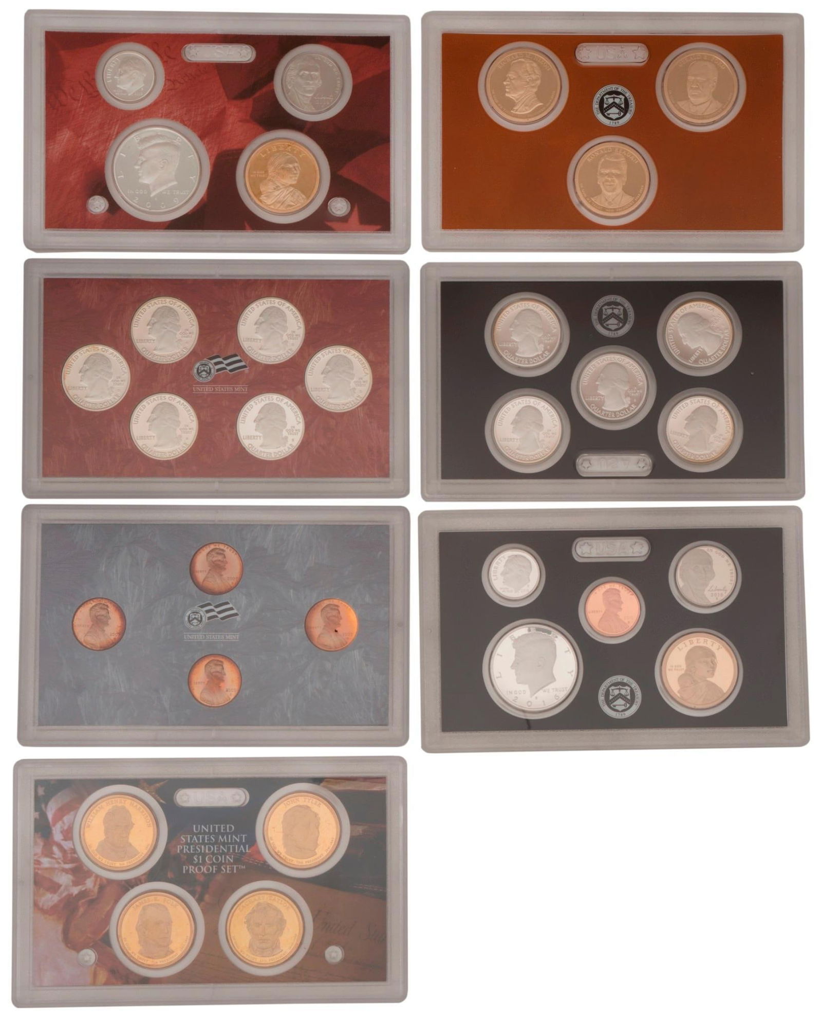 A Group of United States Mint Silver Proof Set (1 of 2)