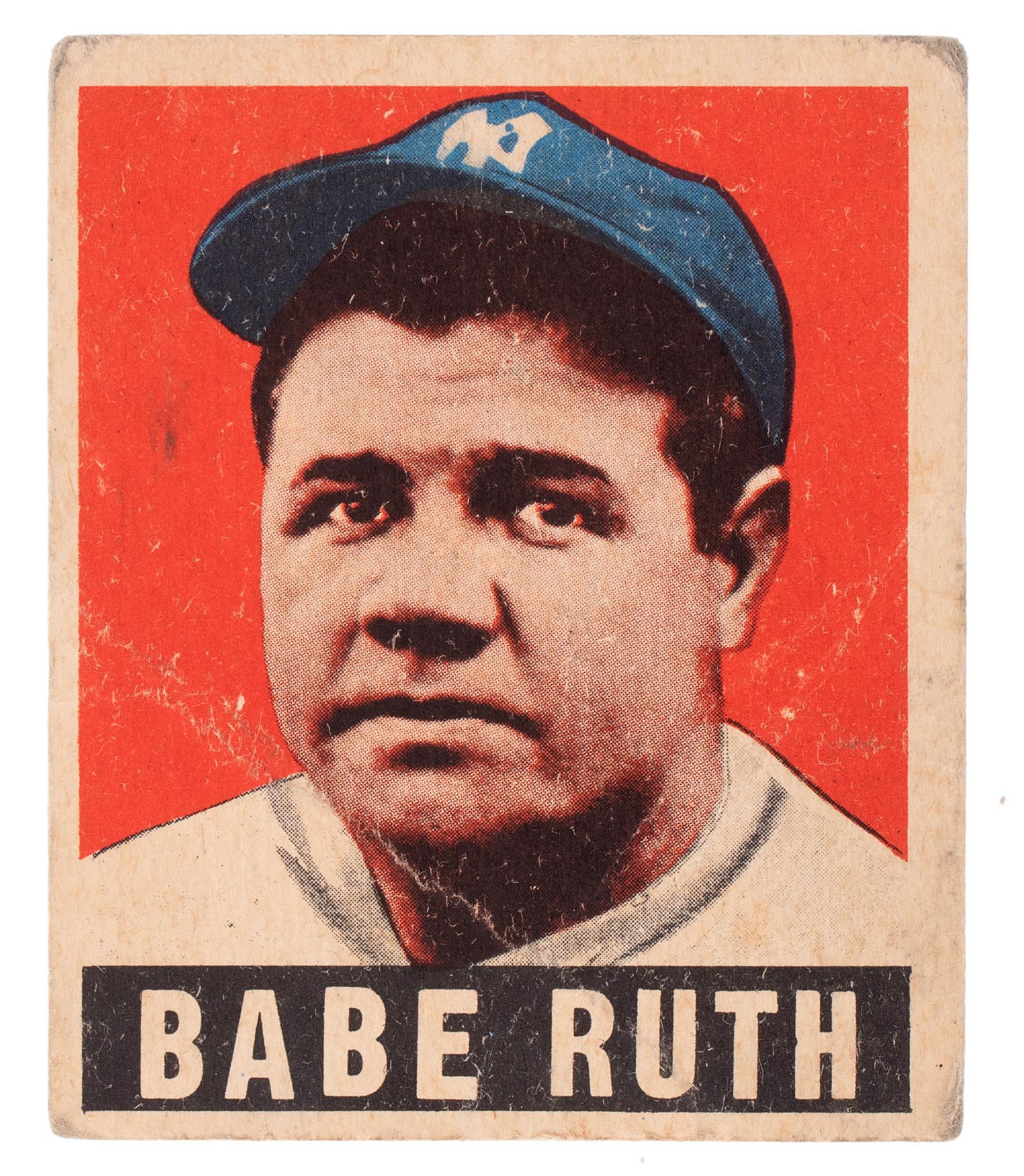 A 1949 Leaf Gum Company Babe Ruth Baseball Card (1 of 2)