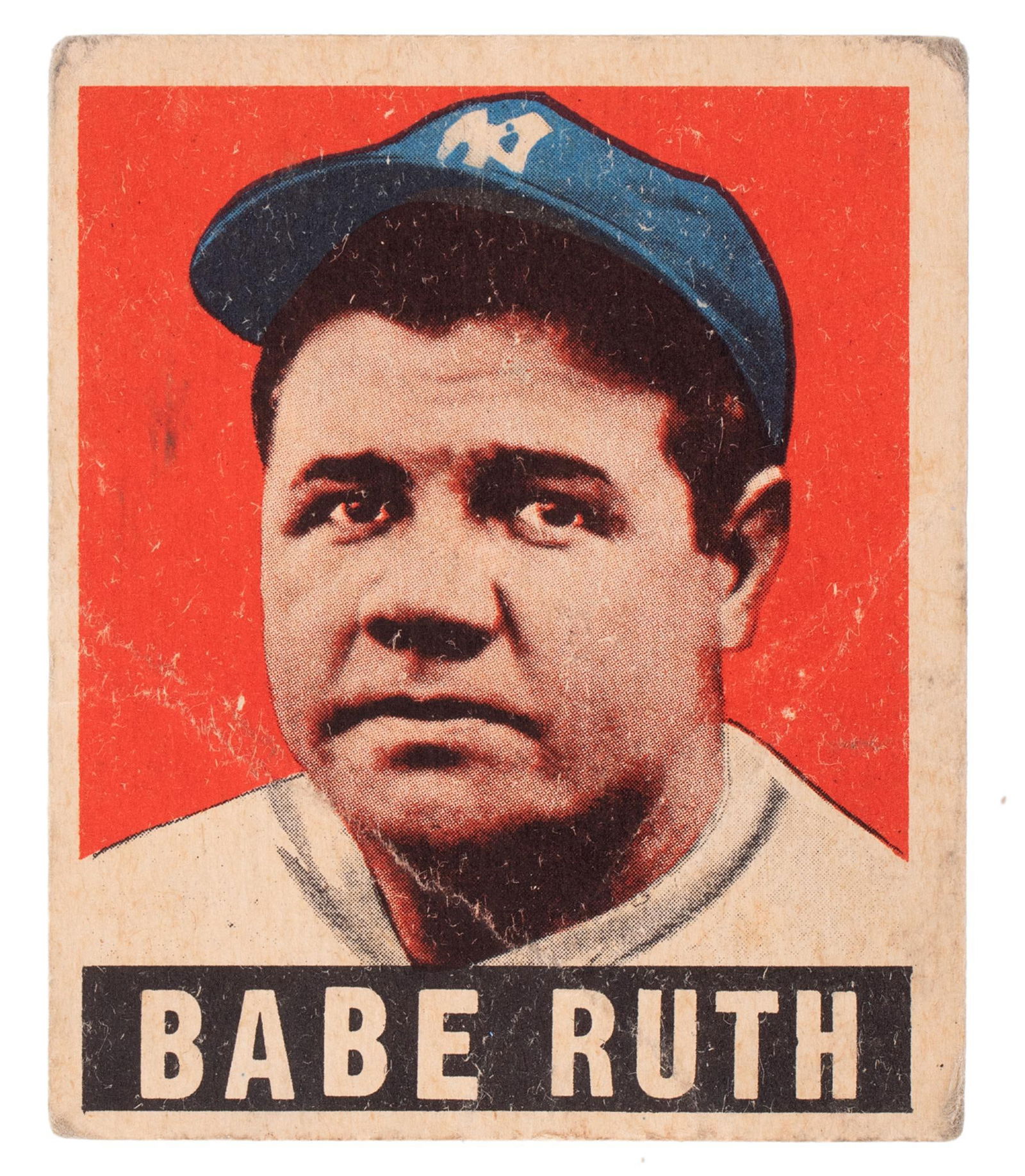 A 1949 Leaf Gum Company Babe Ruth Baseball Card Auction