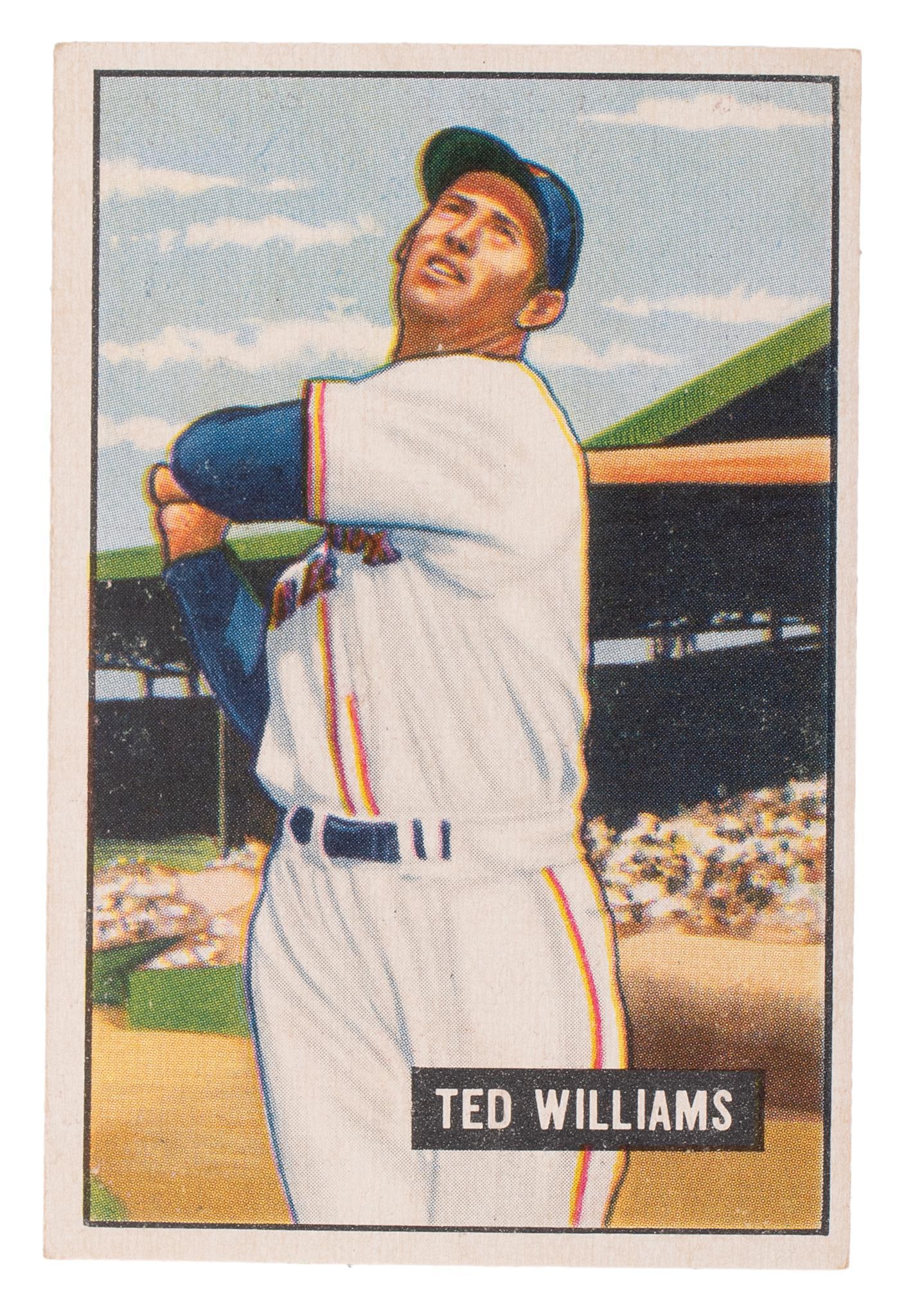 1951 Bowman Gum Inc. Ted Williams Baseball Card (1 of 2)