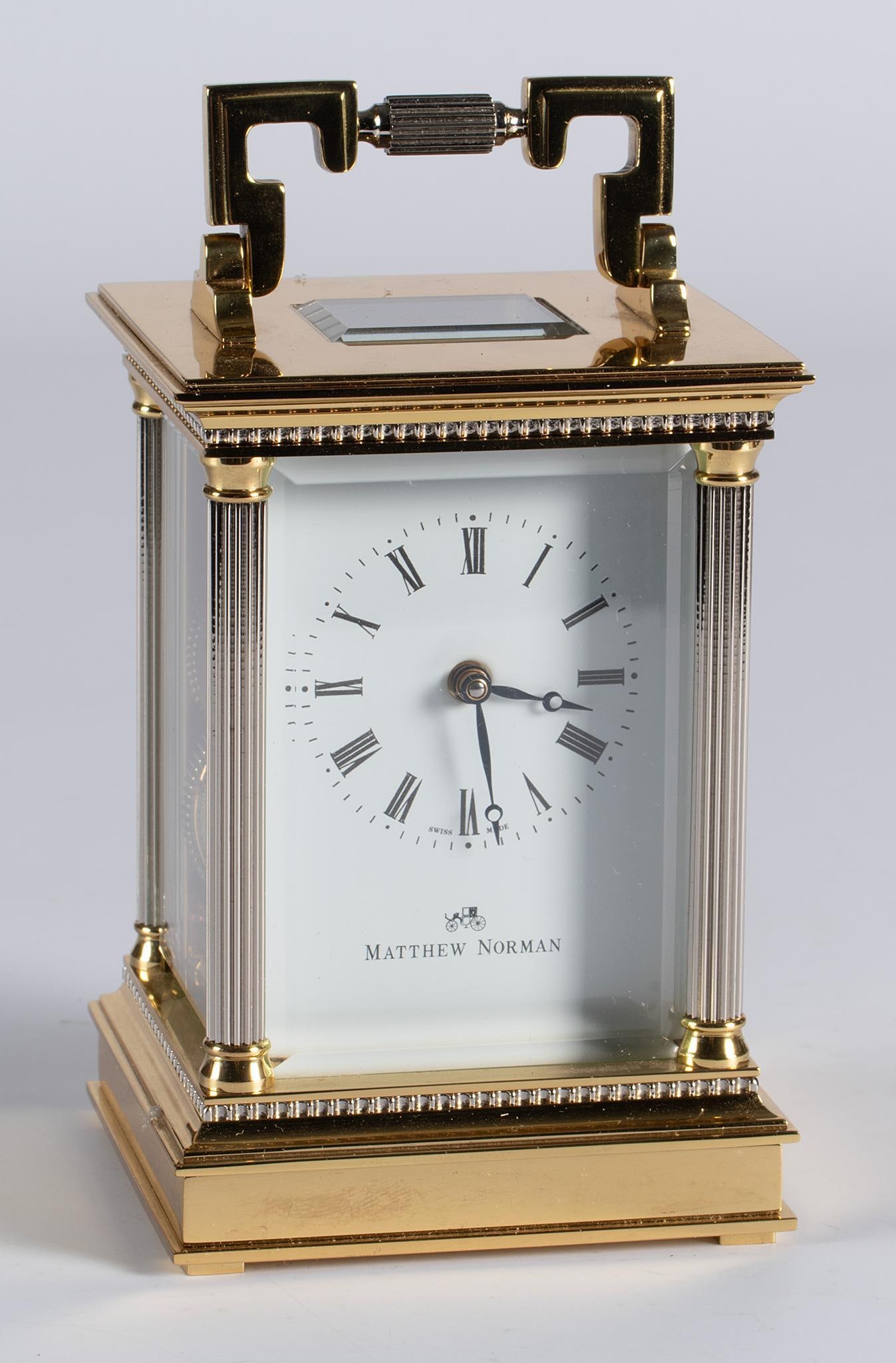 A Matthew Norman Brass Carriage Clock (1 of 5)