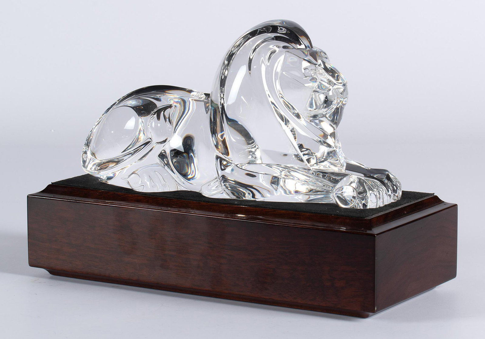 A Steuben Lion Sculpture with Stand (1 of 4)