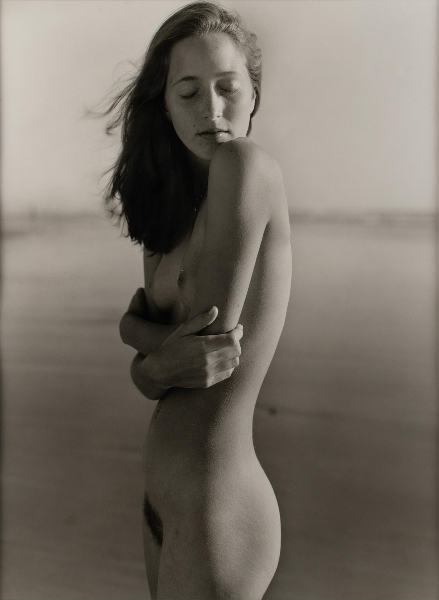 Toned Gelatin Silver Print of Nude Woman by Jock Sturges (American, b. 1947): Vanessa; Montalivet, France 1999 Toned gelatin silver print Signed on verso Edition 11 of 40 18 x 14 inches (sight) 26 x 21.5 inches (frame) Overall good condition. Provenance: Purchase receipt from P