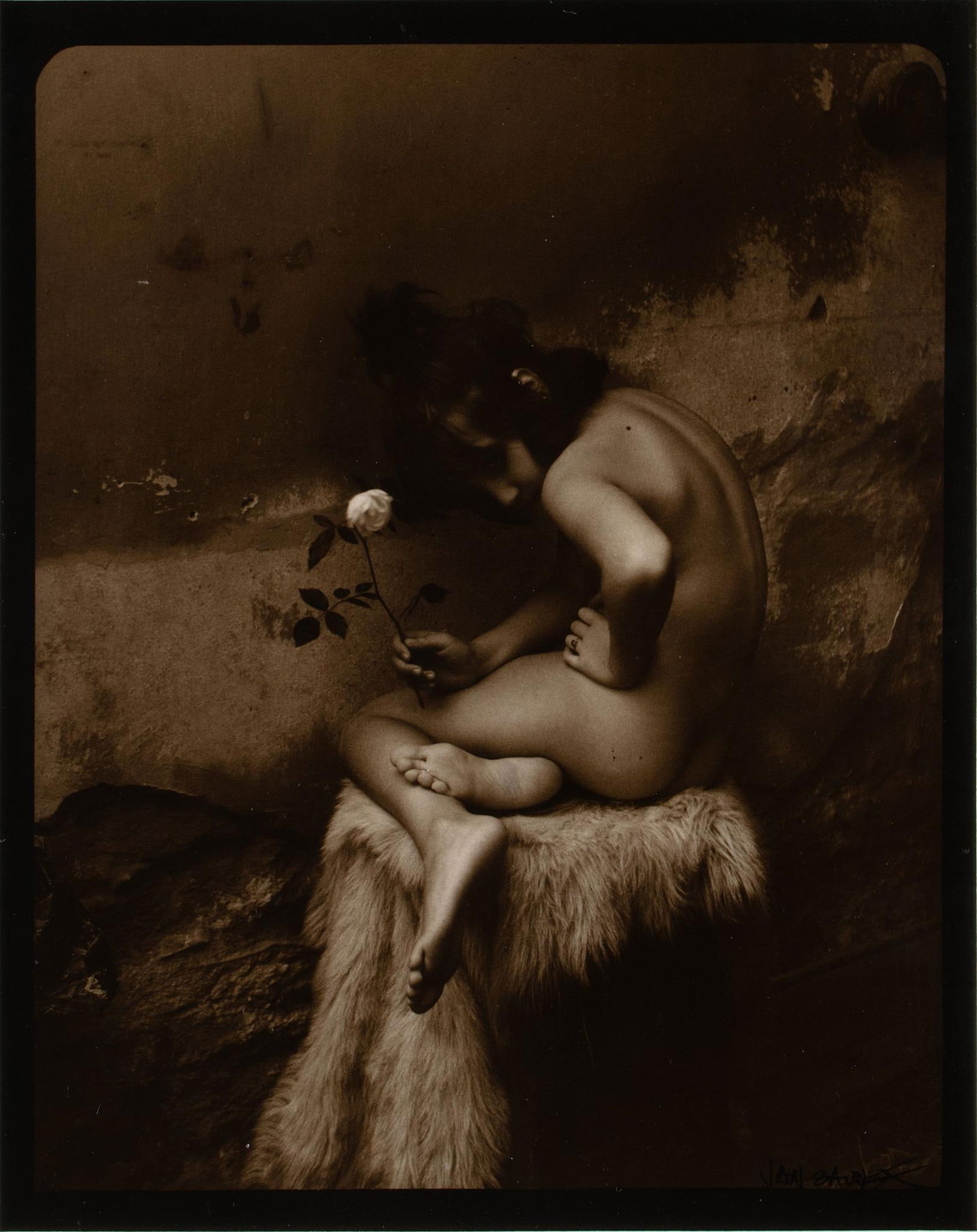 Vintage Gelatin Silver Print of a Girl by Jan Saudek (1835) (1 of 3)