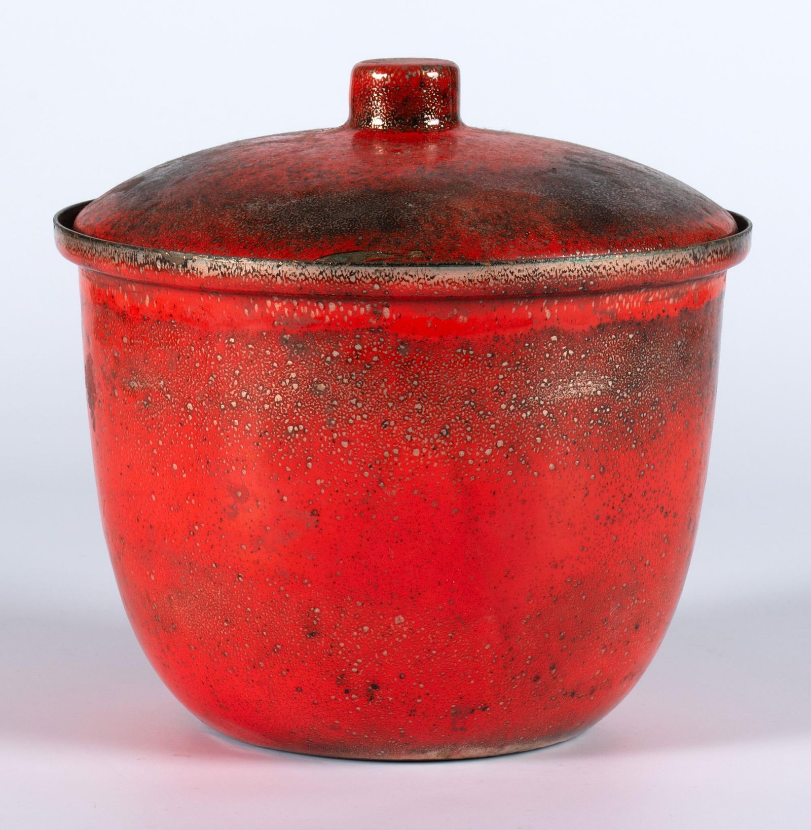 Jade Snow Wong Enameled Ice Bucket dated " 1952" (1 of 4)