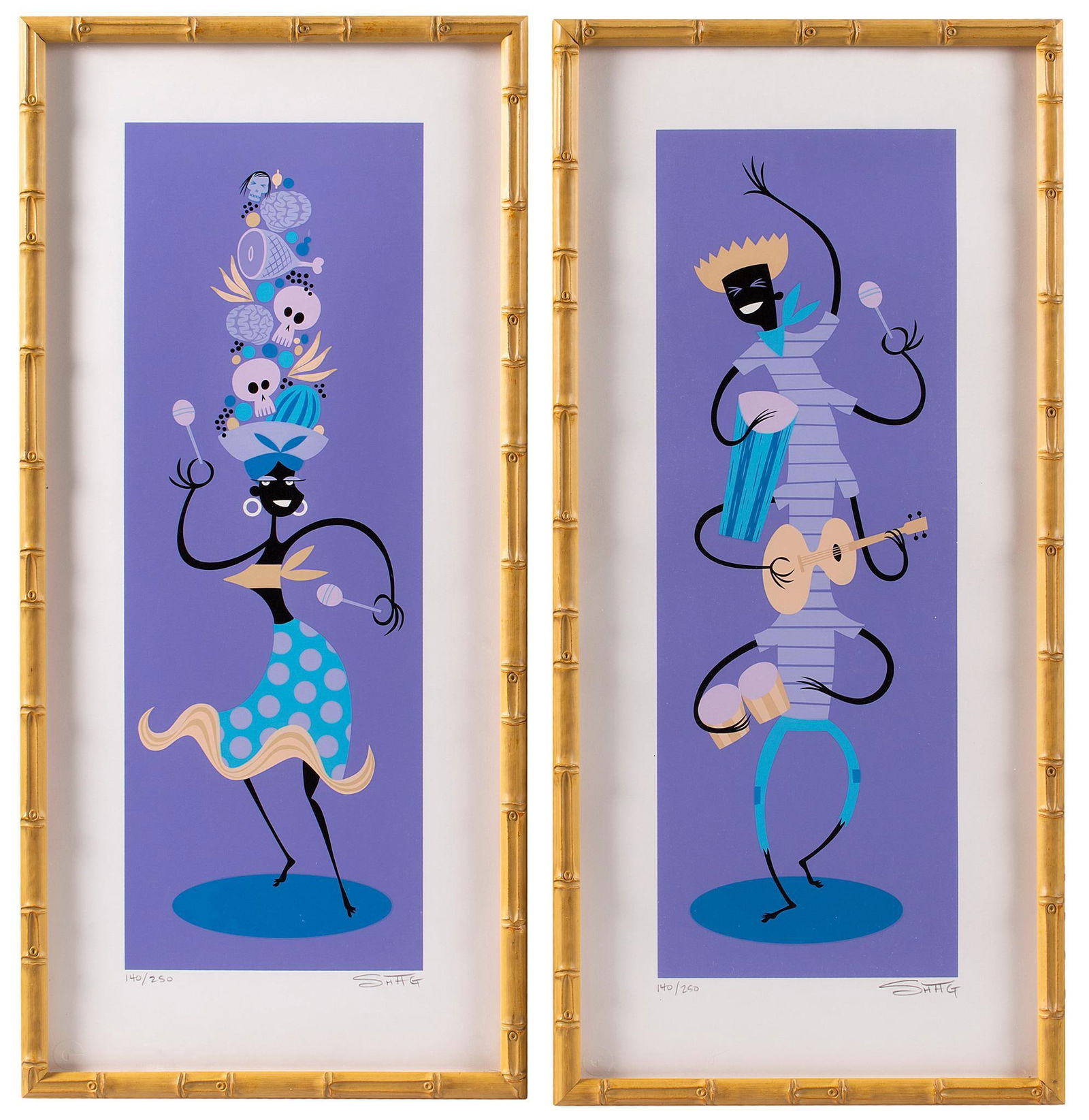 2 Josh Agle Musician & Dancer Silkscreen Serigraphs (1 of 3)