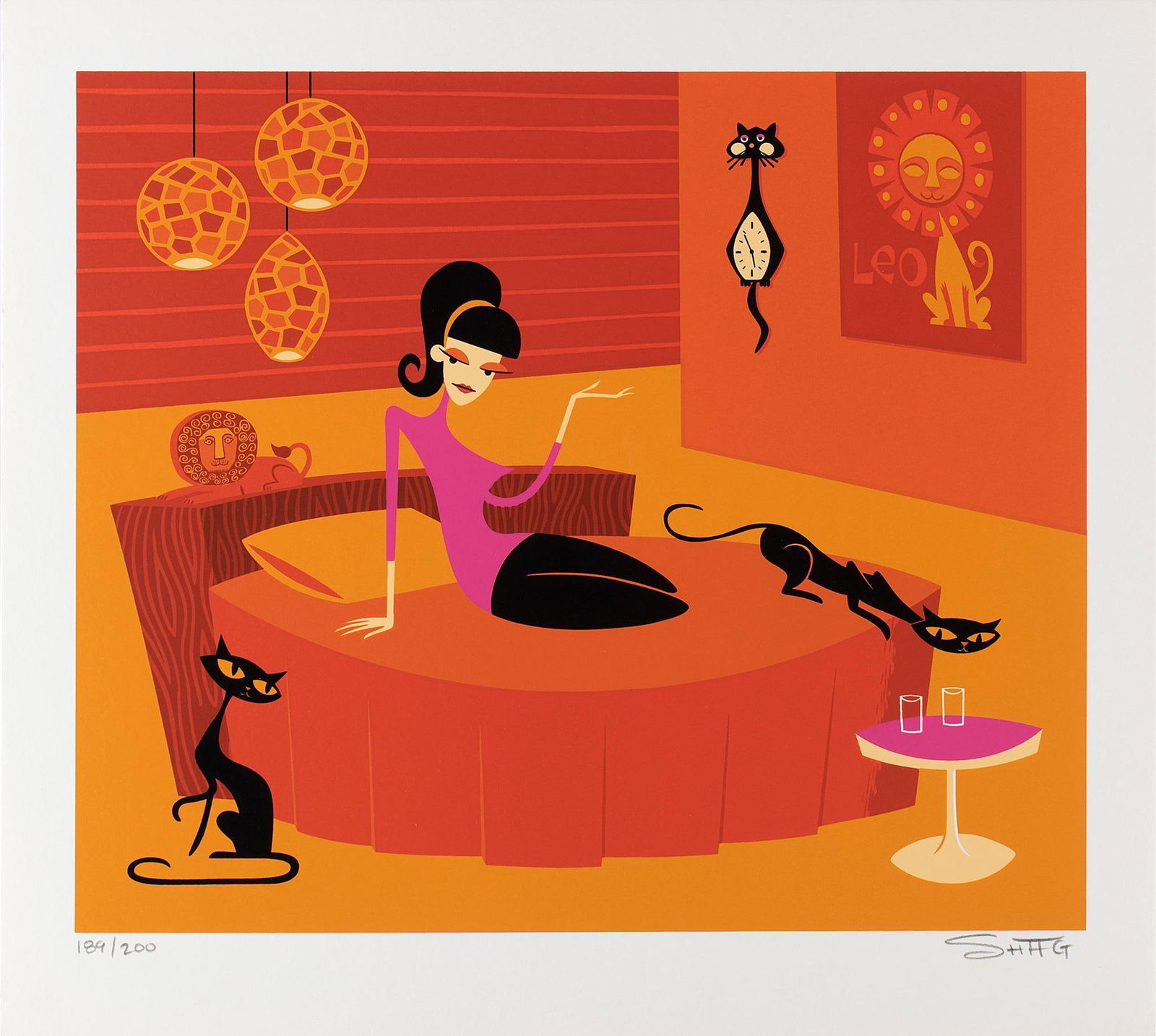 Josh Agle Leo Silkscreen Serigraph (1 of 3)