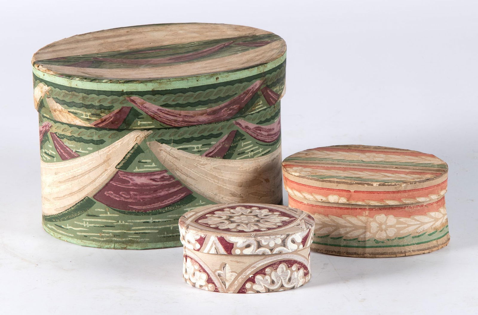 A Group of American Painted Band Boxes (1 of 2)