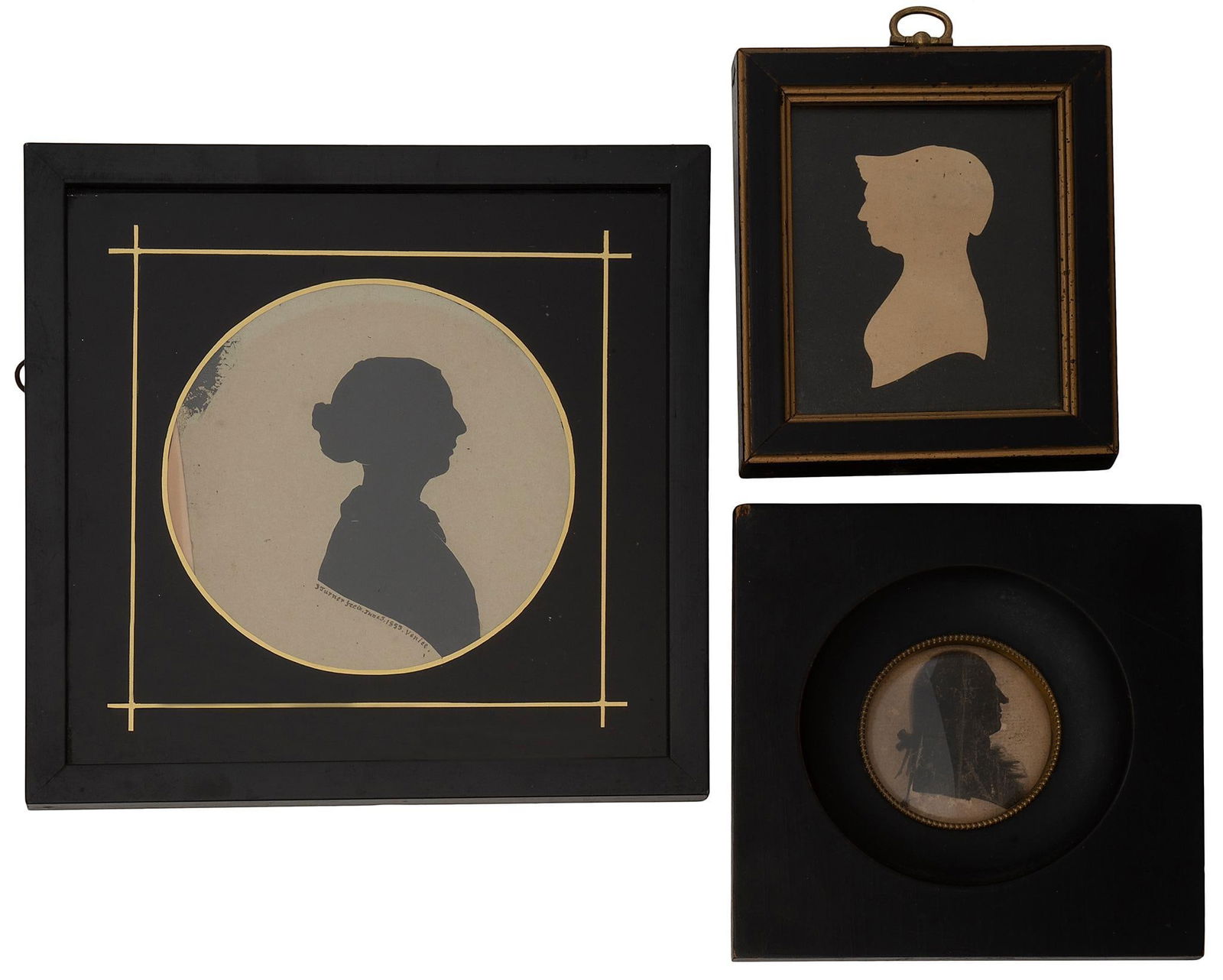 A Group of Three 19th Century Silhouettes (1 of 1)