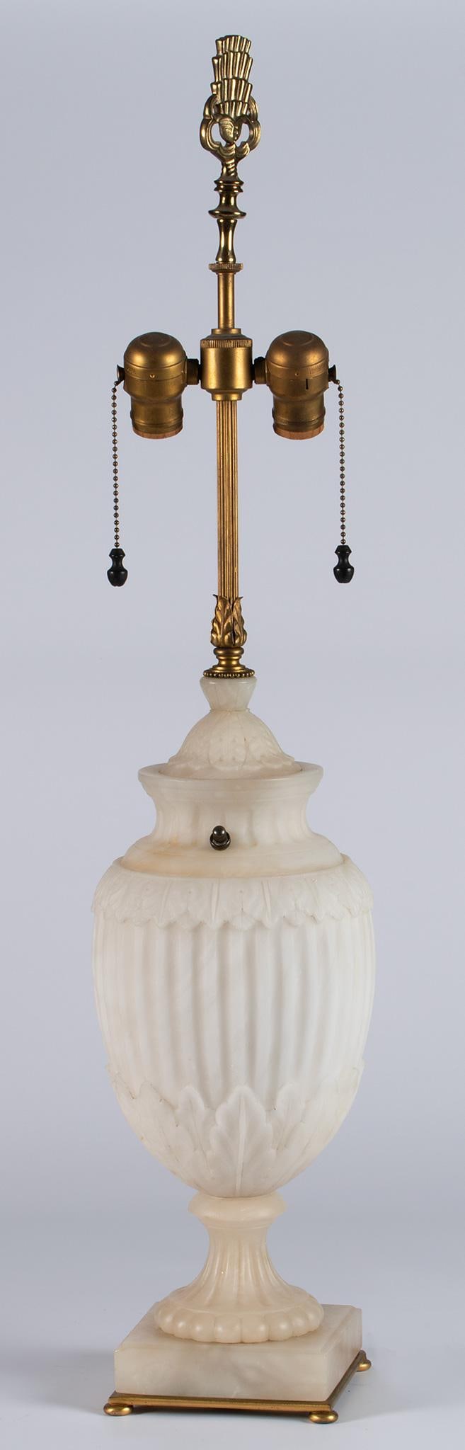 An Italian Marble Carved Table Lamp (1 of 3)