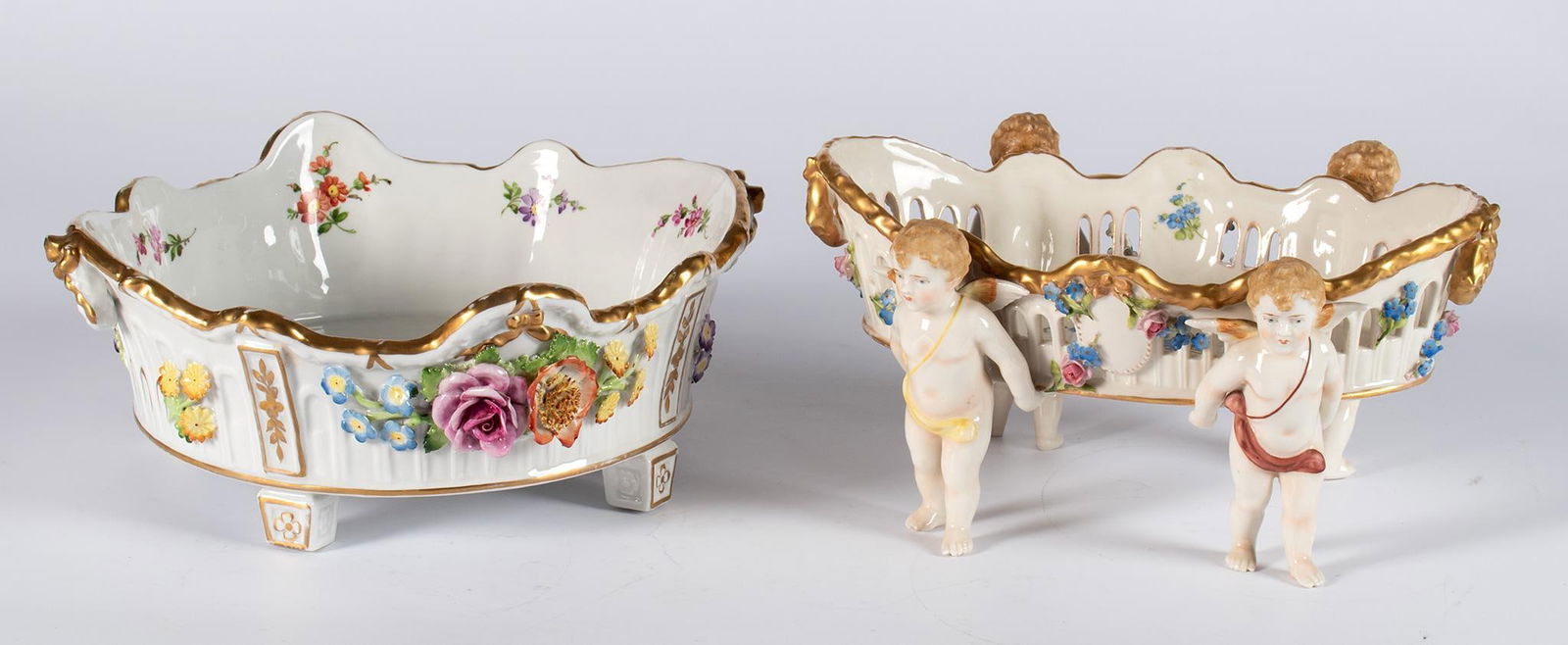 Two Von Schierholz Footed Porcelain Centerpiece Bowls (1 of 4)