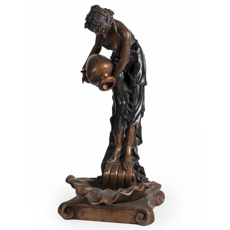 A Large Bronze Statue of a Woman by Emile Carlier (French, 1849-1927) (1 of 4)