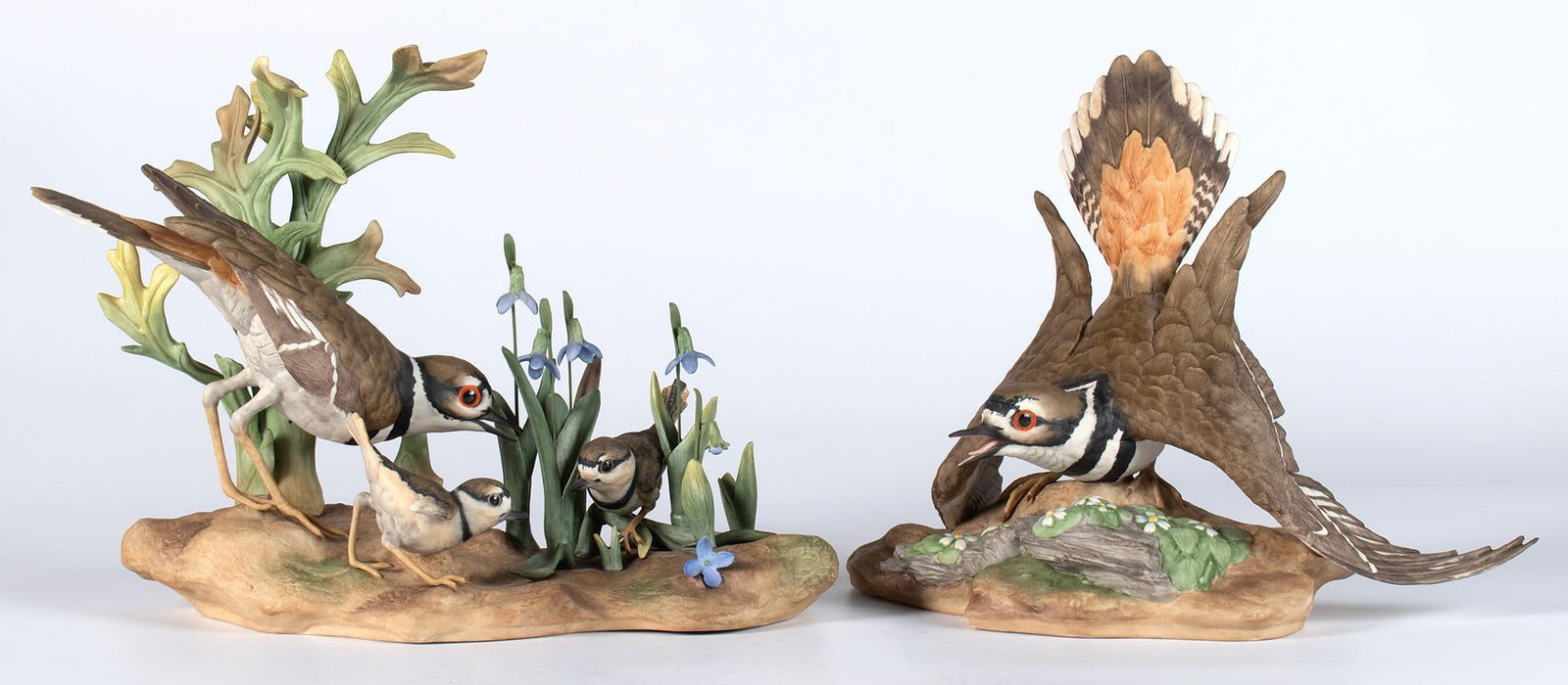 Two Boehm Ornithology Porcelain Sculptures of Killdeer (1 of 5)