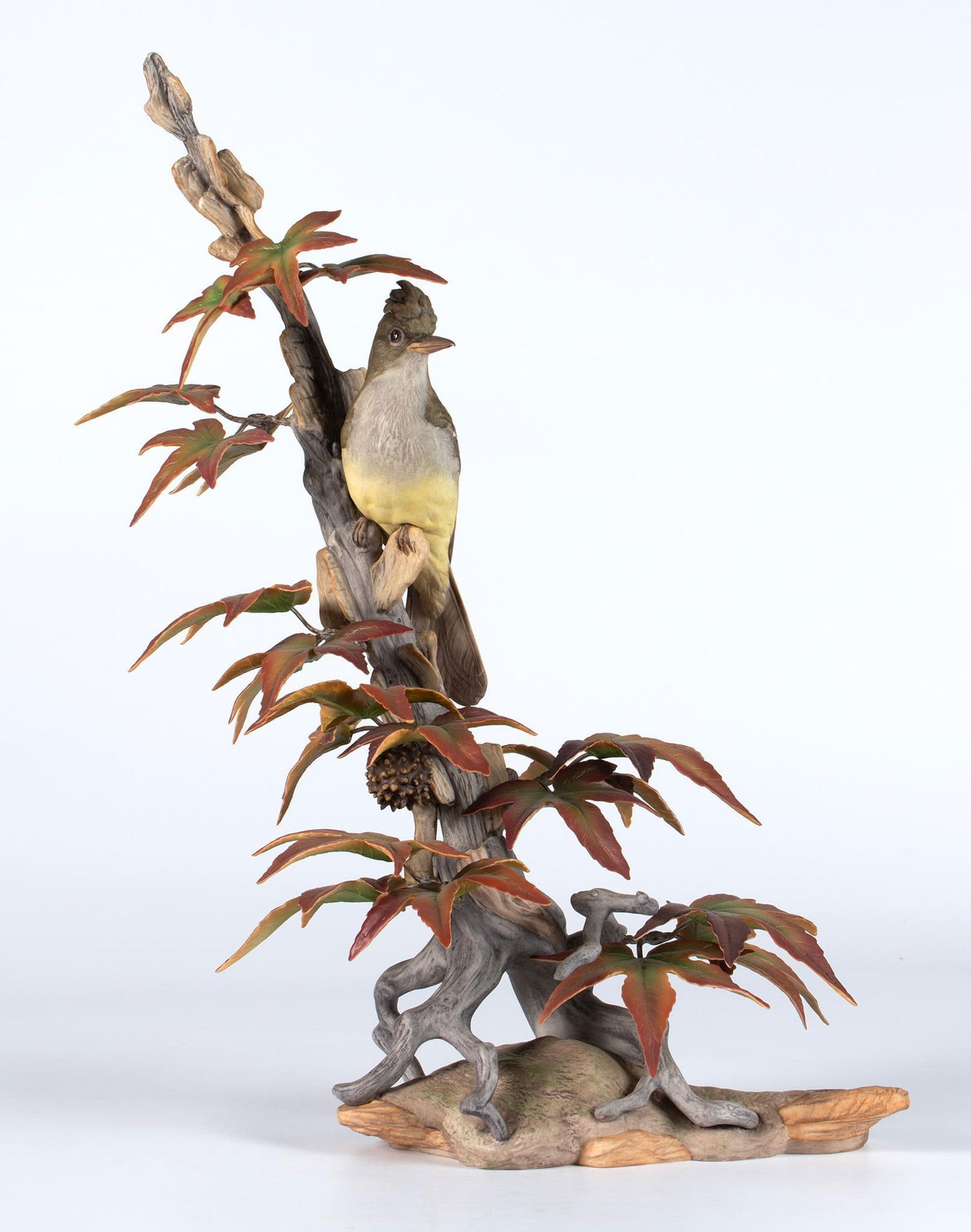 Boehm Ornithology Porcelain Sculpture of a Crested Flycatcher (1 of 5)