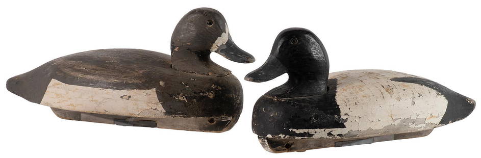 Two Painted Antique Duck Decoys Auction