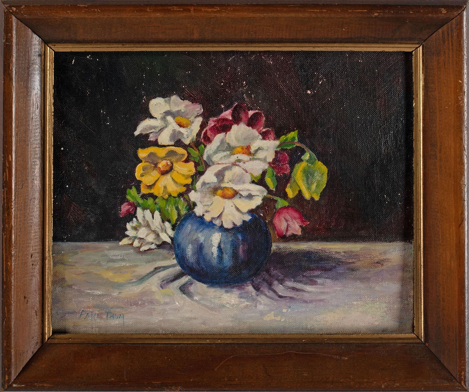 Still Life Oil on Board by Patty Prather Thum (American, Kentucky 1853-1926) (1 of 3)