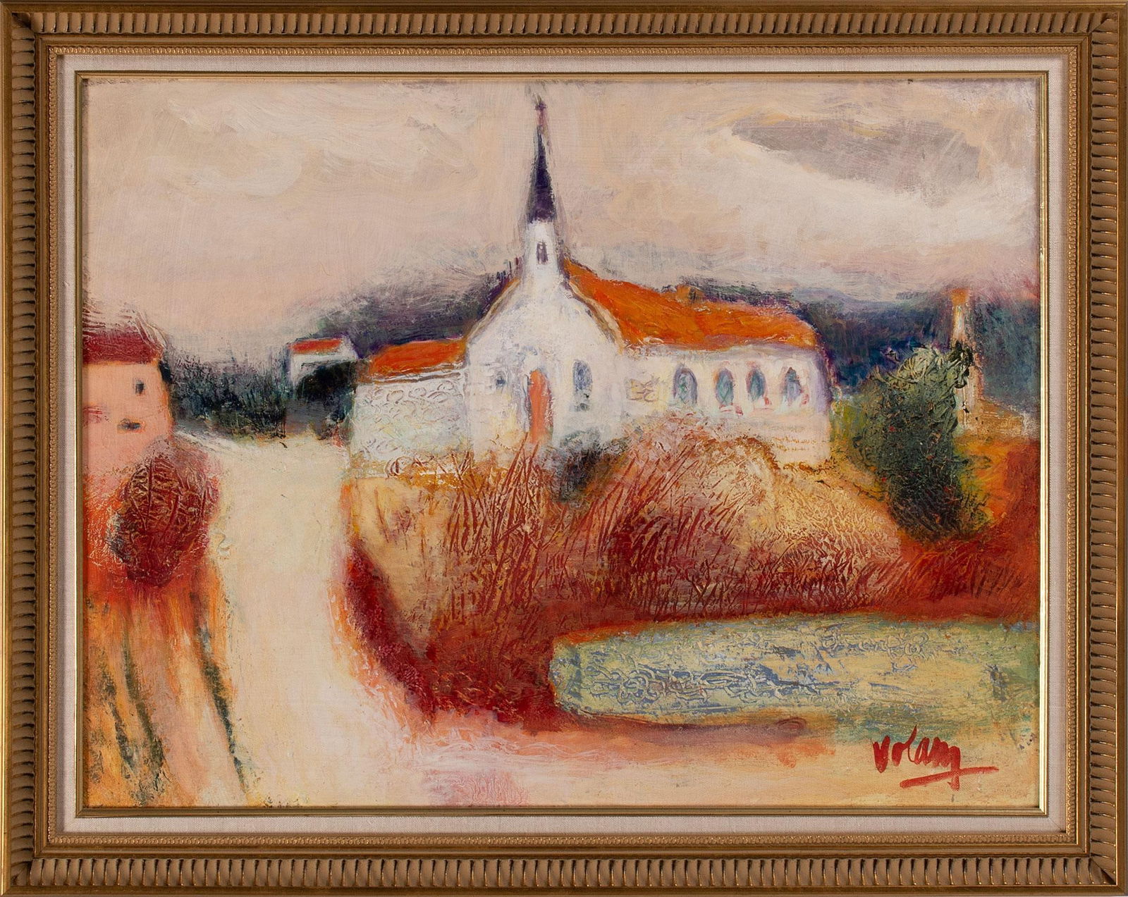 Village Landscape Oil by Jean Volang (Vietnamese, 1921-2005) (1 of 3)