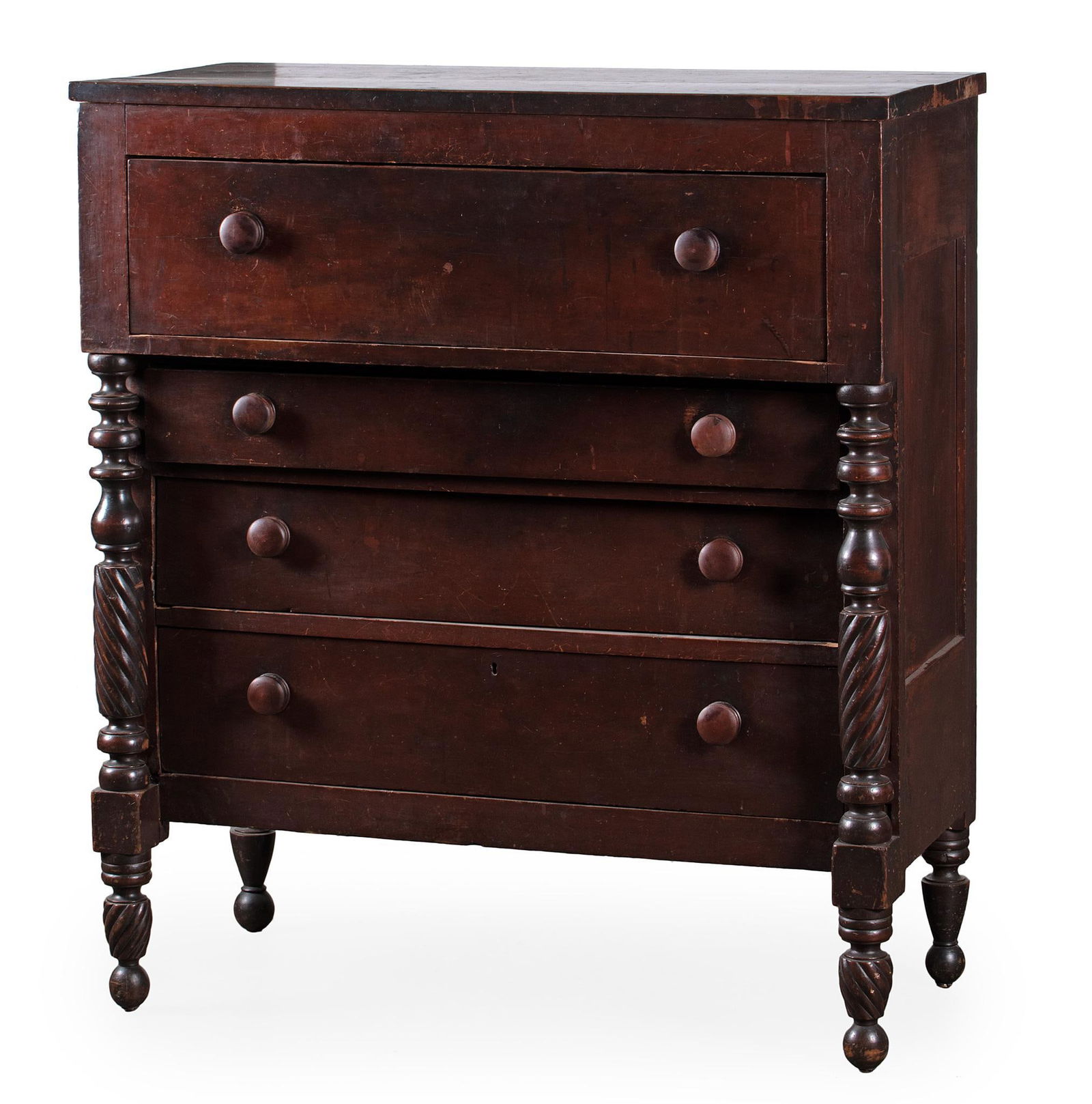 A Tennessee Sheraton Chest of Drawers in Cherry (1 of 3)