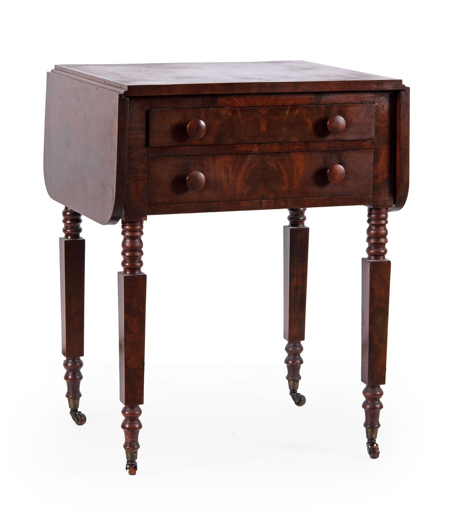 American Sheraton Mahogany Two Drawer Stand (1 of 4)