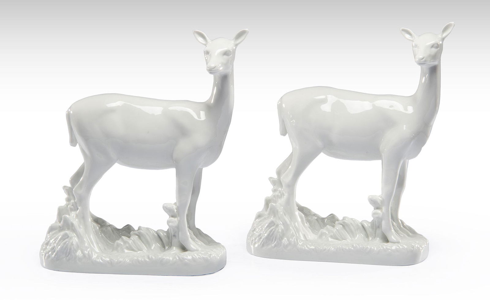 A Pair of Porcelain Royal Copenhagen Deer Sculptures (1 of 3)