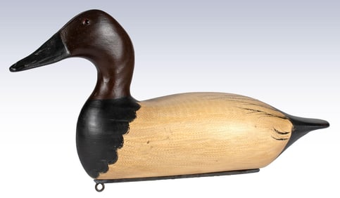 A Canvasback Drake Duck Decoy by Charlie Moore Copy of Bert Graves