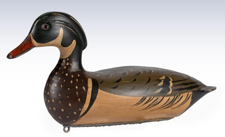 A Charlie Moore Copy of a Charles Perdew Henry Painted Duck Decoy