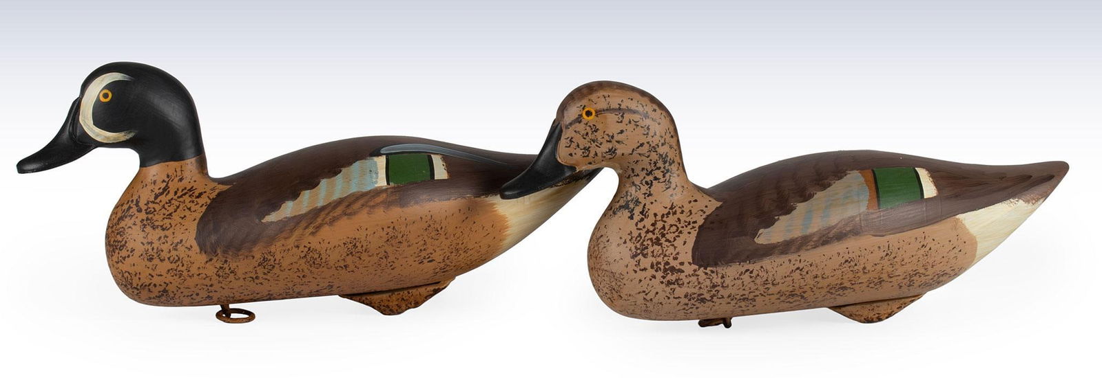 A Pair of Captain Harry Jobes Painted Duck Decoys (1 of 4)